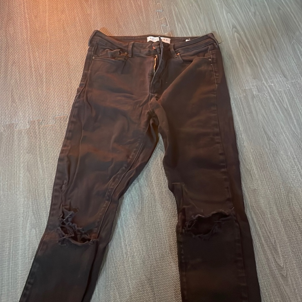 Black denim skinny jeans